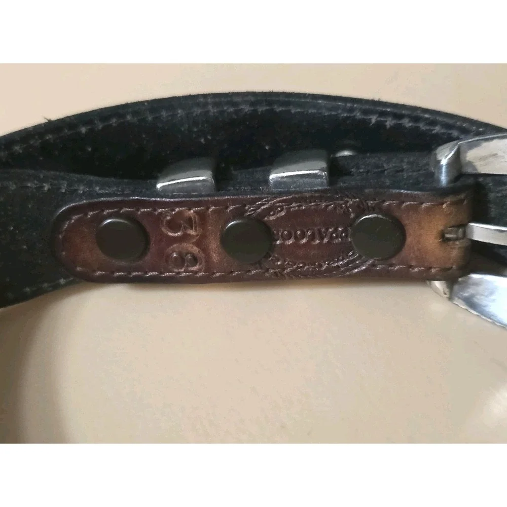 Appaloosa Trading Company Genuine‎ Leather Belt Horses Conchos Size 38